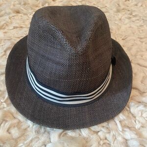 Stylish Black Fedora with Striped Band by Y3.
